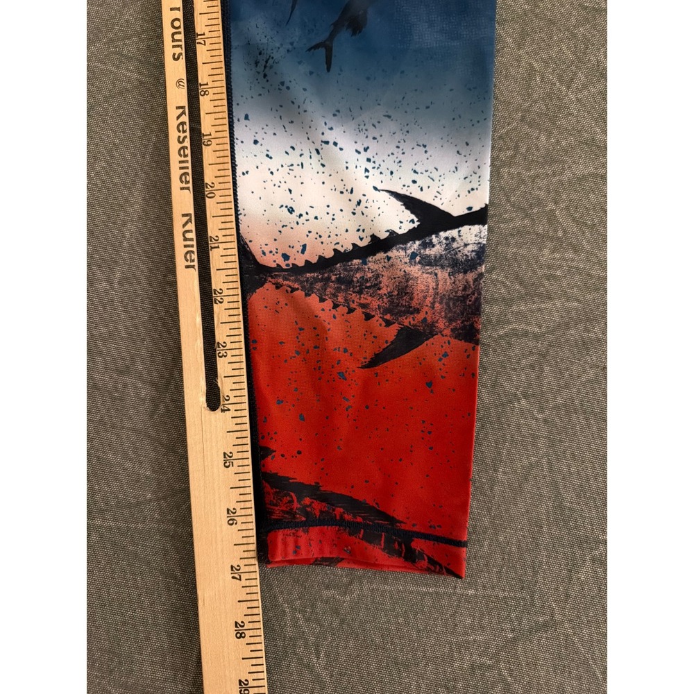 Pelagic Leggings Womens Small Maui Leggings Gyotaku Fade RWB Fish NEW - Picture 9 of 11